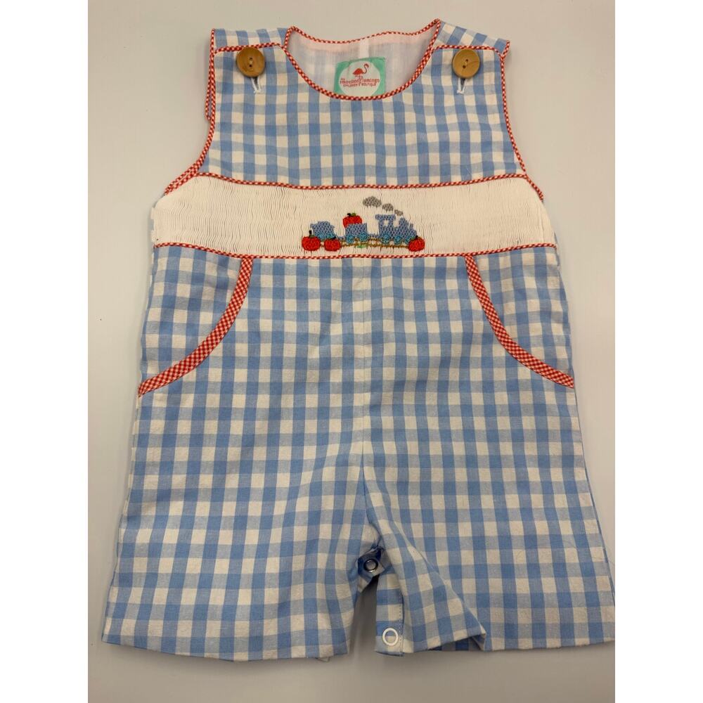 The smocked flamingo pumpkin patch jon jon 12m